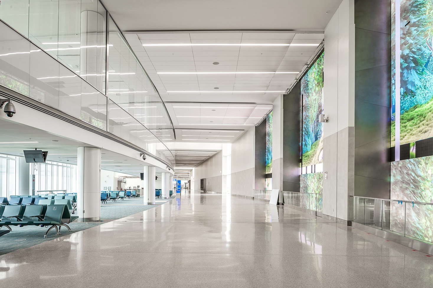 Orlando International Airport’s New Terminal C Walkway and Gate Seating Areas