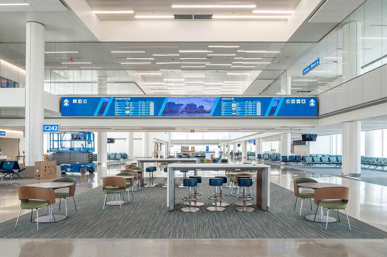 Orlando International Airport’s New Terminal C Gate Seating and Informational Bulletin