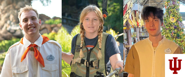 a grid image of two men and one woman