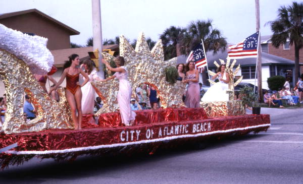 City of Atlantic Beach float in Bicentennial parade on Seagate Ave. at Neptune Beach.