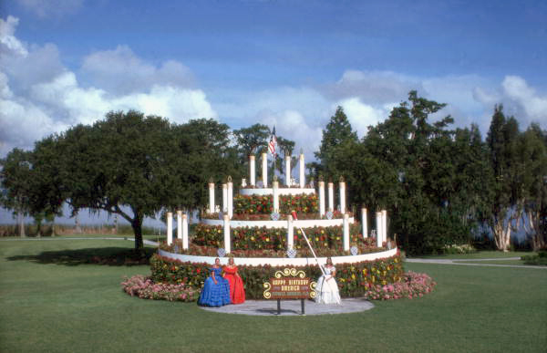 Bicentennial celebration ceremony at the Cypress Gardens theme park in Winter Haven, Florida.